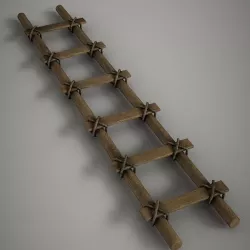 Old Ladder Low-poly 3D model