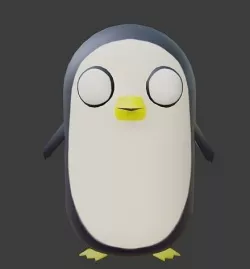 Penguin with eyes 3D model