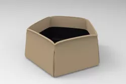 Pentagon Basket Low-poly 3D model