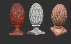 pigna oggettistica bomboniera pine cone 3D model