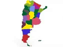 Political Map of Argentina 3D model 3D model