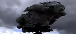 Prometheus Ship architecture low Polly 3D model