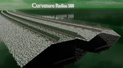 Railroad Ballast Sections  Radius 500  and Straight Line 3D model