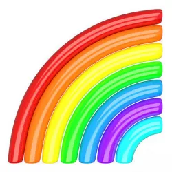 Rainbow Icon Low-poly 3D model