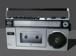 Retro Boom Box Ghetto Blaster Low-poly 3D model