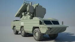 SA-8 Gecko 9K33A Osa Low-poly 3D model