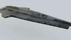 Sci-Fi Battle Cruiser Low-poly 3D model