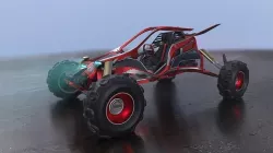 Sci-fi Buggy Car Low-poly 3D model