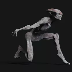 Sci fi Realistic Alien Creature Model - Thral  3D model