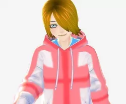 SciFi 3d anime kawaii girl character c23 Low-poly 3D model