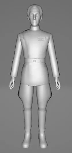 STAR WARS Grand Moff Tarkin - Low Poly Game - FBX MODEL Low-poly 3D model