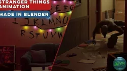Stranger Things Animation with Demogorgon Monster 3D model