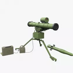 Stugna-P ATGM Low-poly 3D model