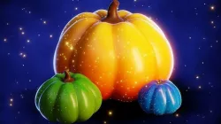 Stylized Hand Painted Pumpkins Low-poly 3D model