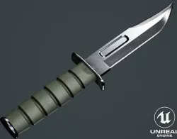 Survival Props Package - Combat Knife Low-poly 3D model