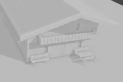 Swiss Alps House Low-poly 3D model
