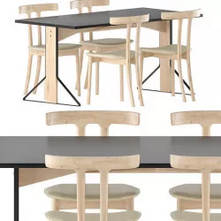 Table Chair Set 07 3D model