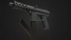 TEC 9 DC9 9mm pistol Low-poly 3D model
