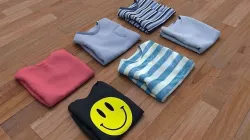 Textured Folded Tshirts 3D model