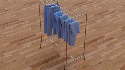 Textured Hanged jeans Rack 3D model