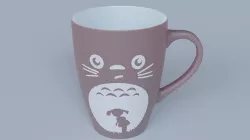Totoro Style Ceramic Coffee mug 3D model