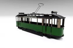 Tram - Damaged 3D model