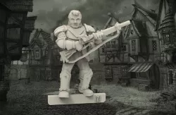 Village Militia Officer - 28mm Miniature STL