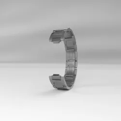 Watch Bracelet Scratched Steel Low-poly 3D model
