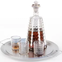 Whiskey decanter with glasses v02  3D model