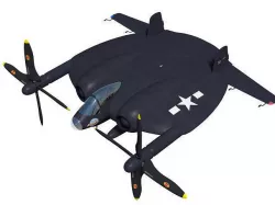 XF5U flying pancake 3D model