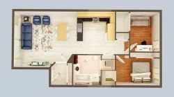 3D Floor plan-Interior plan 3D model