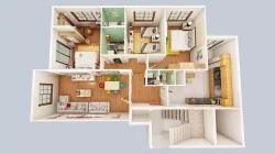 3D Floor plan-Interior plan 3D model