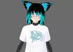 3d low poly female avatar for gaming  Vtubing also for VRChat Low-poly 3D model