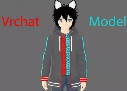 3d low poly male avatar for gaming  Vtubing and also for VRChat  Low-poly 3D model