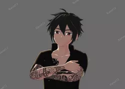 3d low poly male avatar for vrchat and for vtubing  Low-poly 3D model