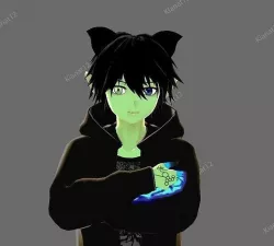 3d low poly male avatar for vrchat and vtubing Low-poly 3D model