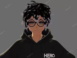 3d low poly male avatar for vrchat  Low-poly 3D model