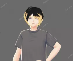 3D low poly male avatar for vrchat vtubing and also for gaming  Low-poly 3D model