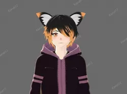 3d male anime character  for gaming vrchat and also for  Vtubing Low-poly 3D model