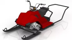 3D Snowmobile 3D model