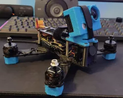 Action camera mount for FPV drone