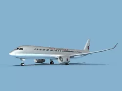 Airbus A220-300 Qatar Airways 3D model
