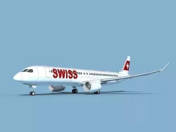 Airbus A220-300 Swissair 3D model