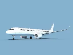 Airbus A220-300 Unmarked 1 3D model