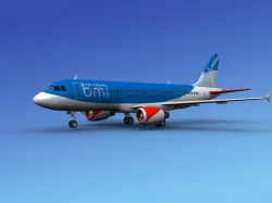 Airbus A320 British BMI 3D model