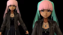 Anime Girl Low Poly Character 3 Low-poly 3D model