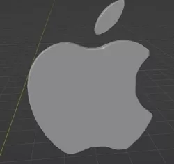 Apple 3D Logo Low-poly 3D model