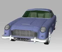 Aston Martin DB5 Low-poly 3D model
