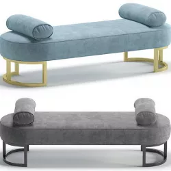 Bench CAMERON by Cazarina Interiors 3 Colors Version 3D model
