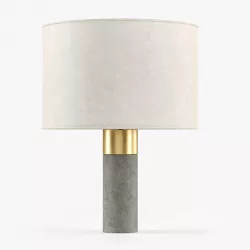 Bianco Cement Table Lamp -Lampara Sobremesa Cemento 3D model